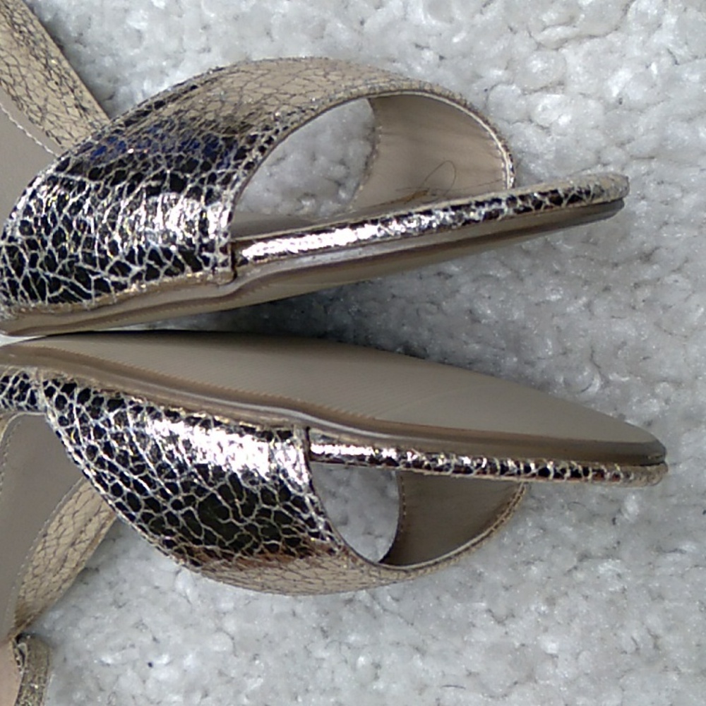 MISGUIDED  double strap crackeled print heels size 9.5 - Picture 12 of 16